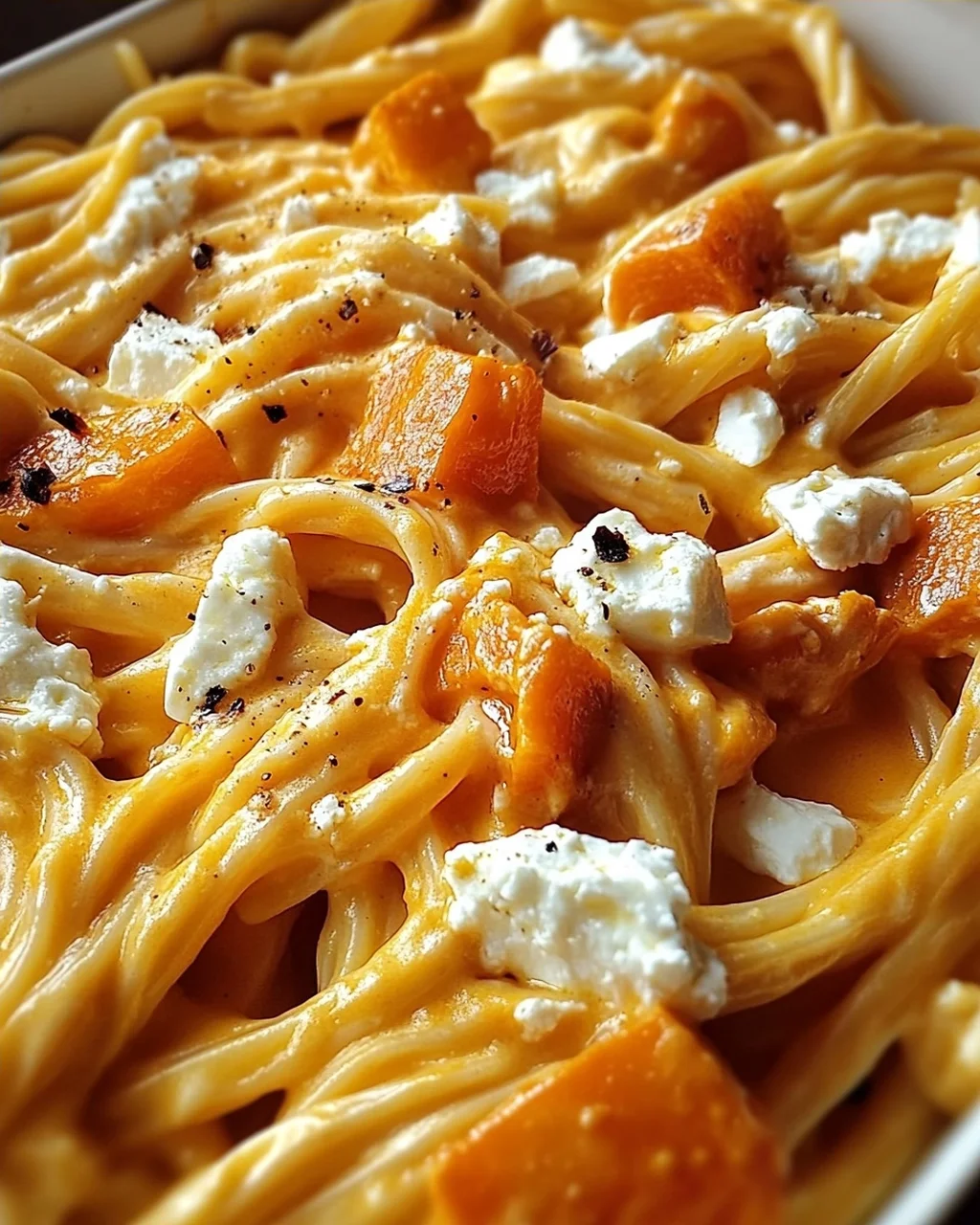 Cremige Gebackene Feta-Kürbis Pasta: Dein schnelles Feierabendglück