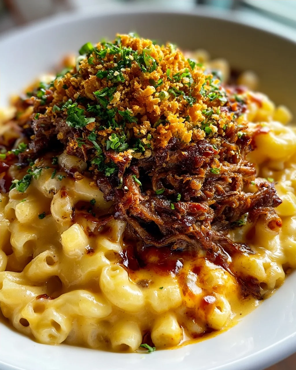 Dekadentes BBQ Pulled Beef Mac and Cheese: Ein Geschmackserlebnis der Extraklasse