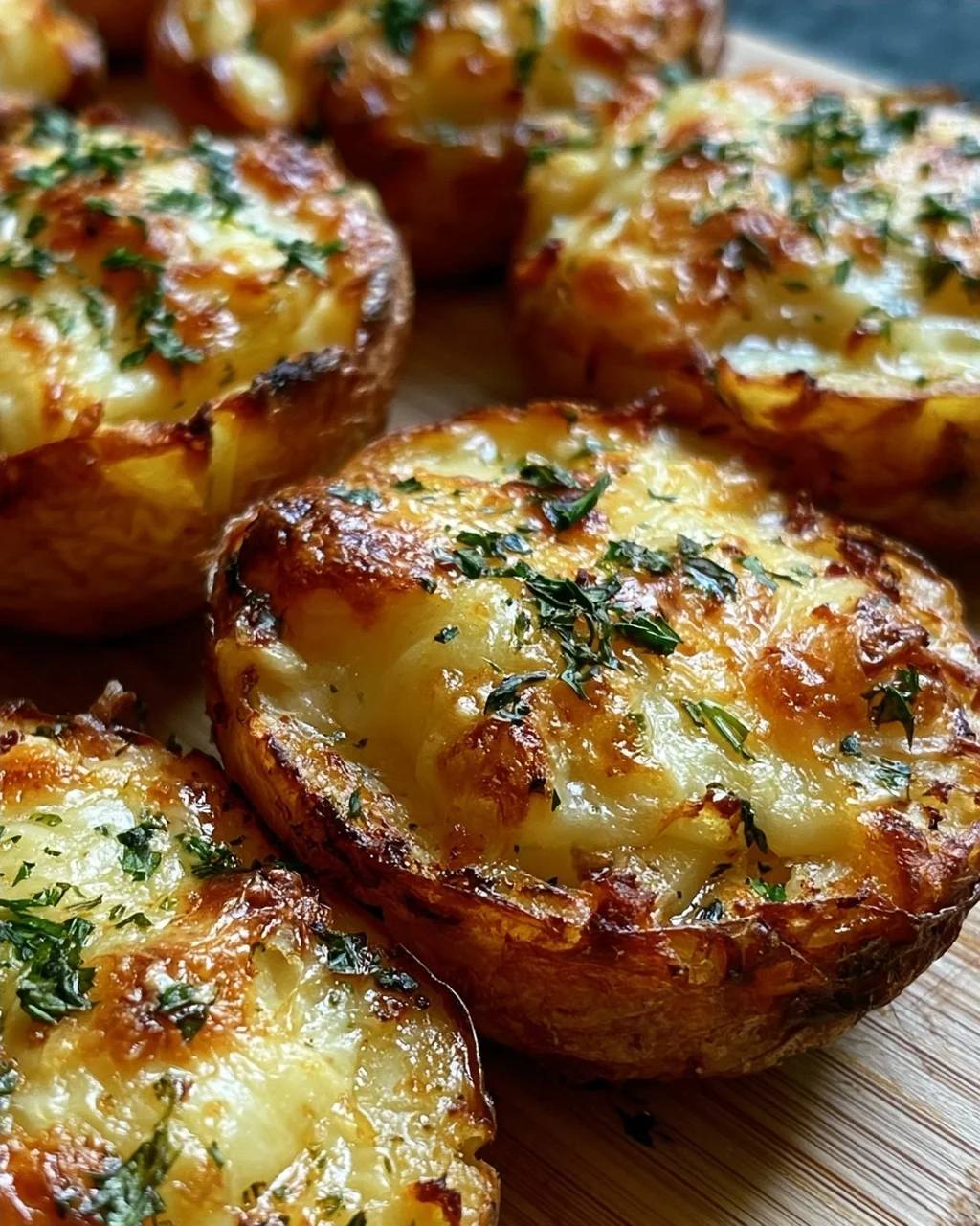 Gebackene Käse-Kartoffeln aus der Heißluftfritteuse genießen