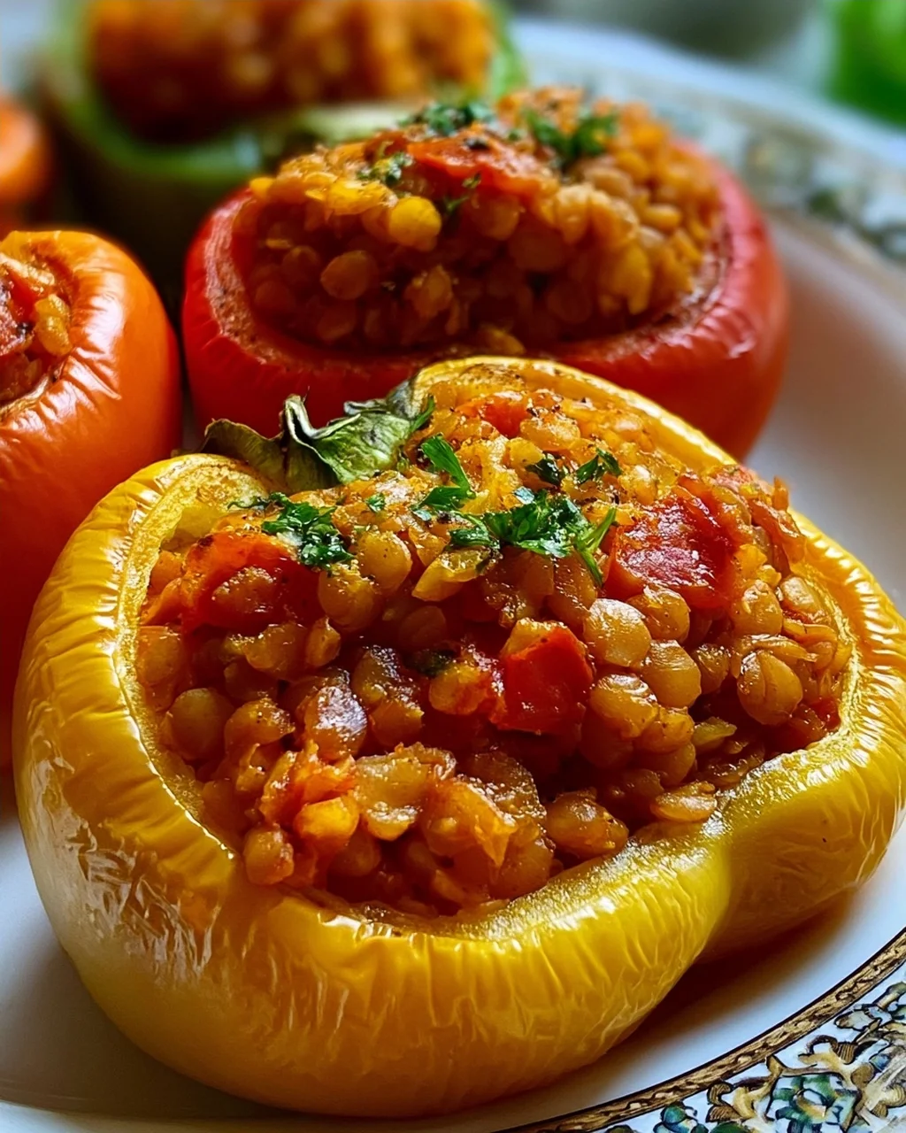 Gefüllte Spitzpaprika mit roten Linsen – Leckeres Rezept!