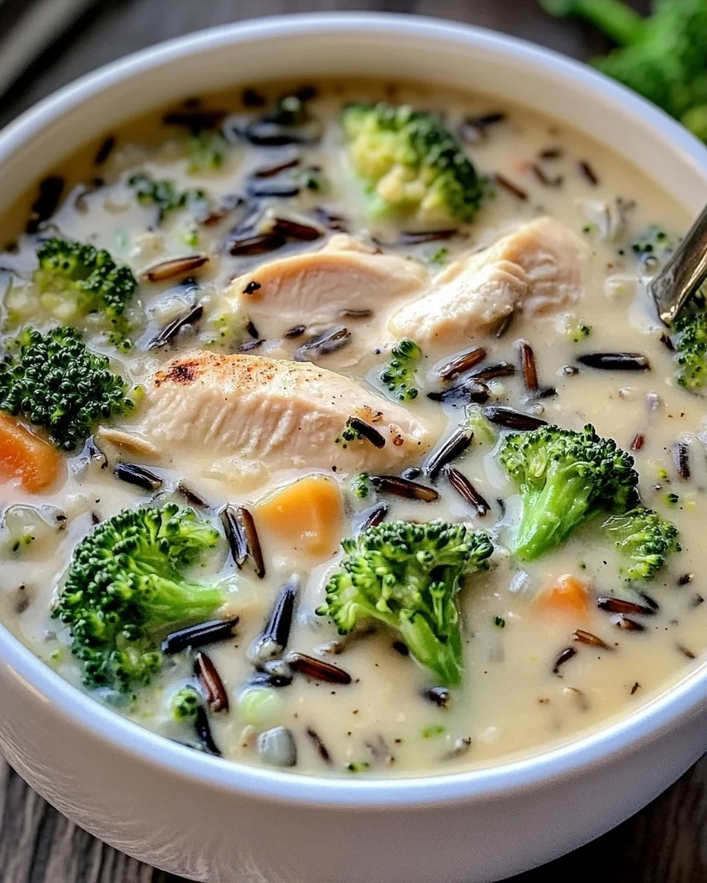 Hähnchen Brokkoli Wildreis Suppe