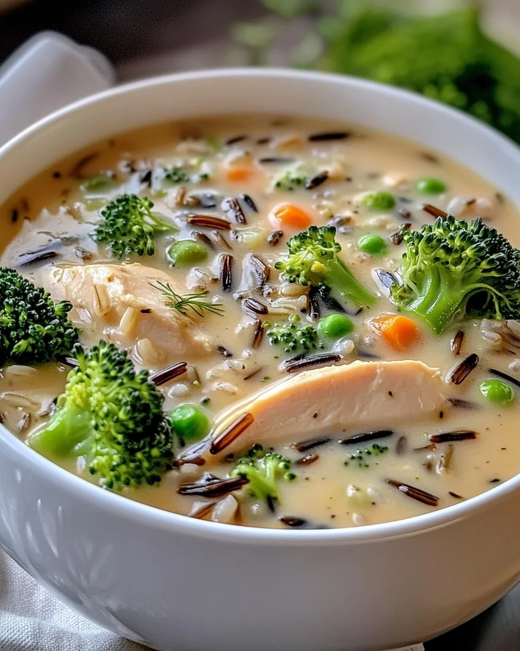 Hähnchen Brokkoli Wildreis Suppe