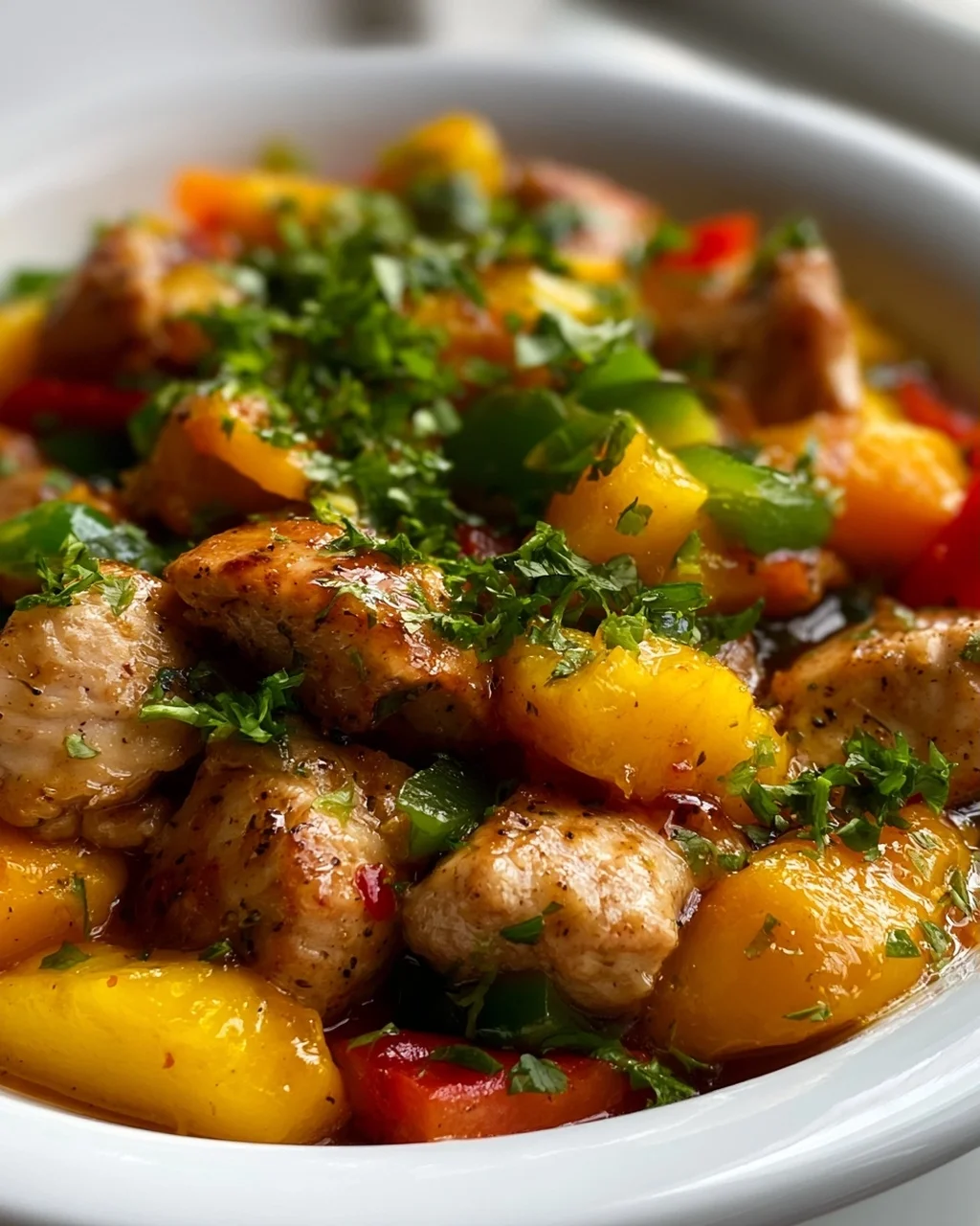Hähnchen Mit Mango & Paprika Pfanne: Exotisch & Lecker!