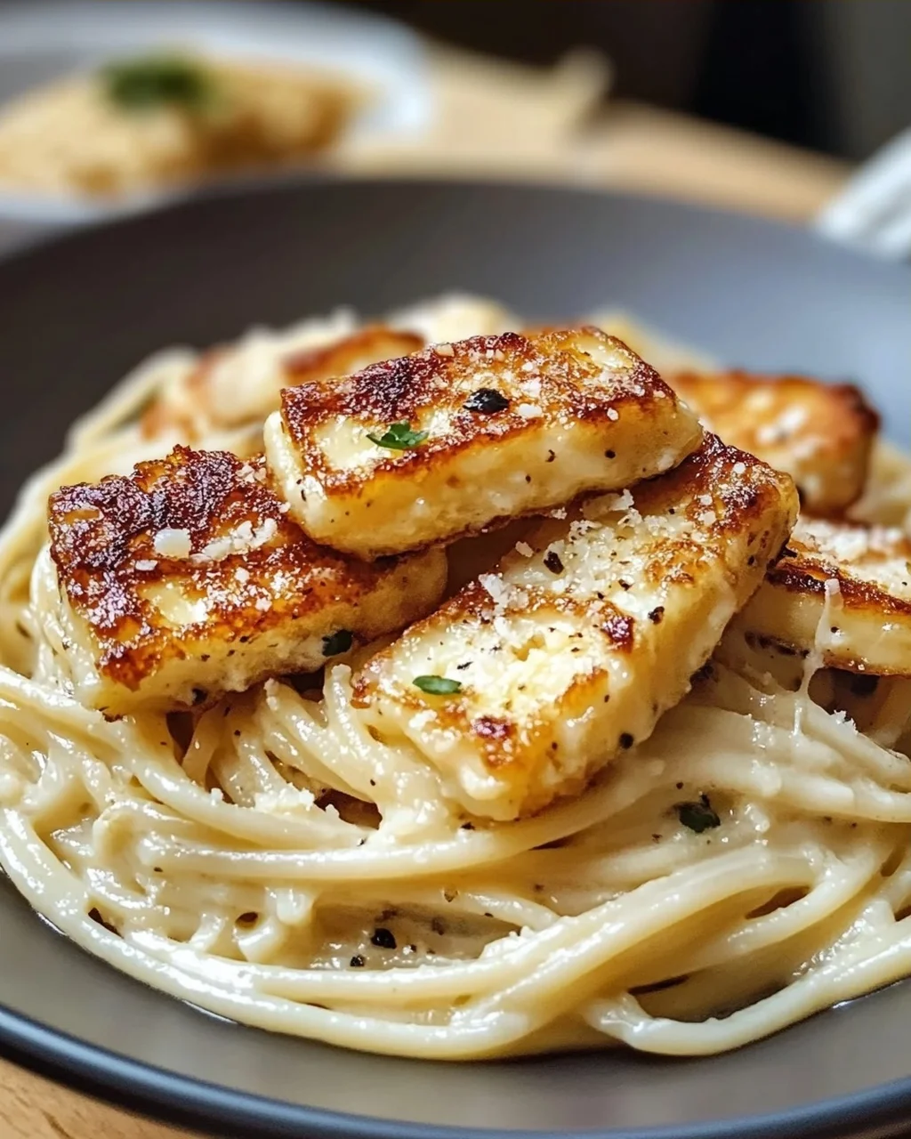 Halloumi Carbonara: Cremig und vegetarisch genießen