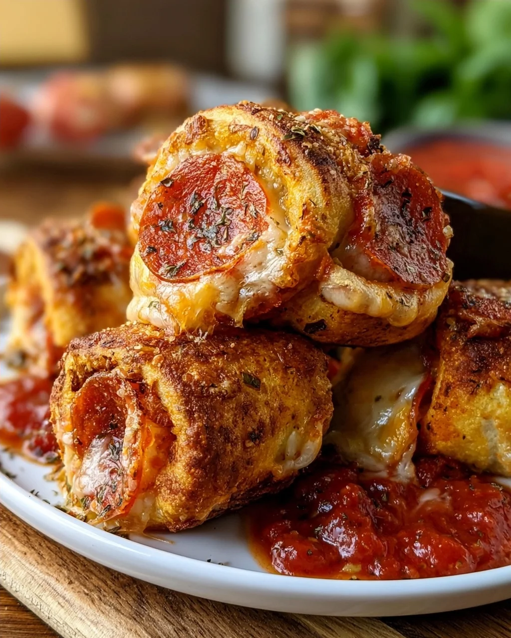 High Protein Rinder-Pepperoni-Pizza-Röllchen: Käsig, Knusprig