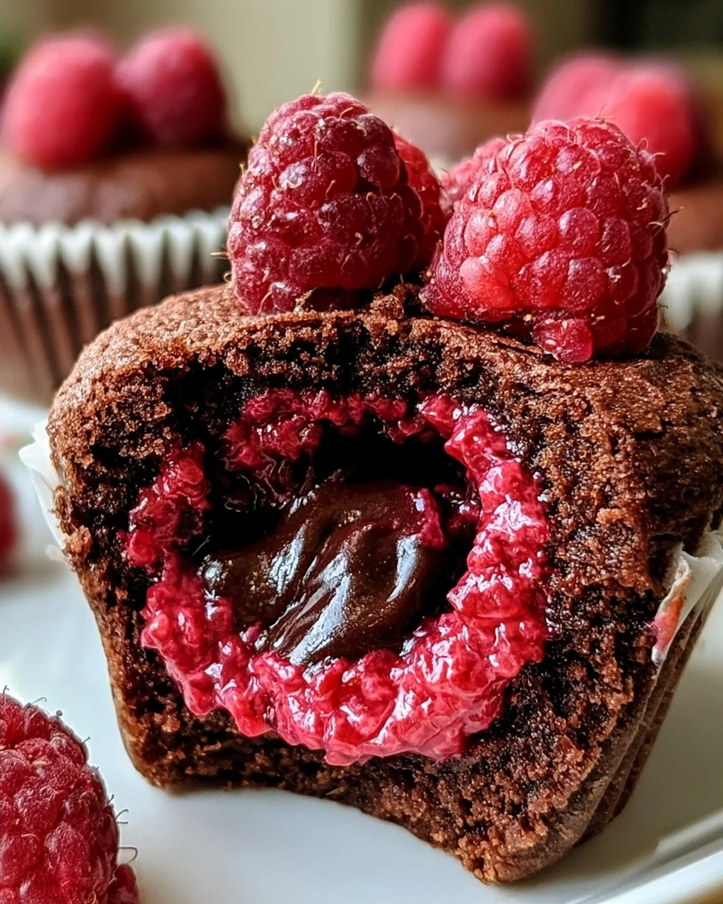 Himbeer-Schokoladen-Lava-Cupcakes für besondere Anlässe