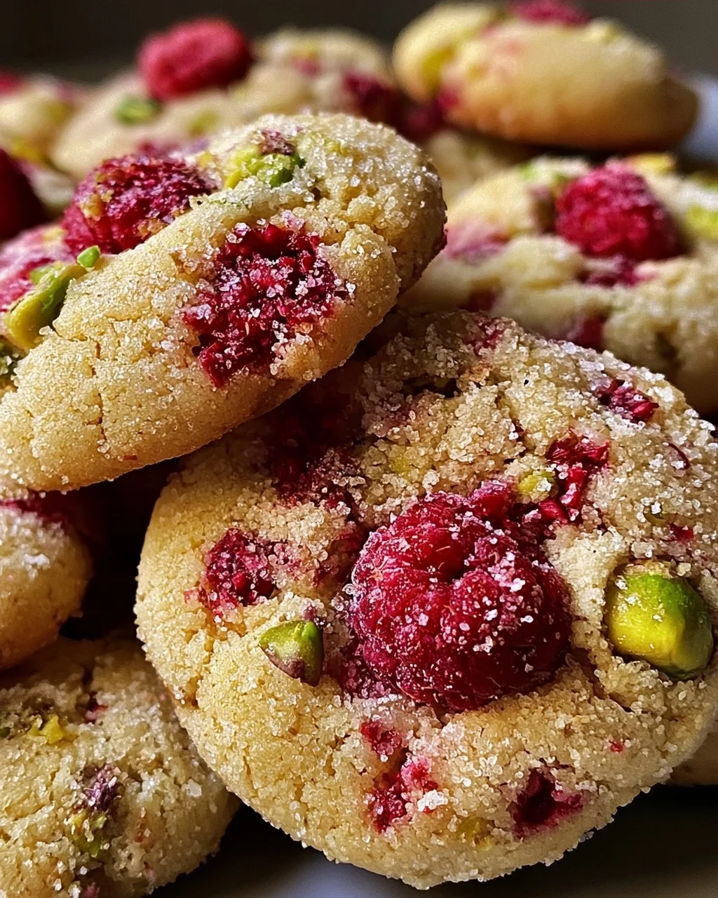 Himbeere Pistazien Buttergebäck Kekse für jeden Anlass