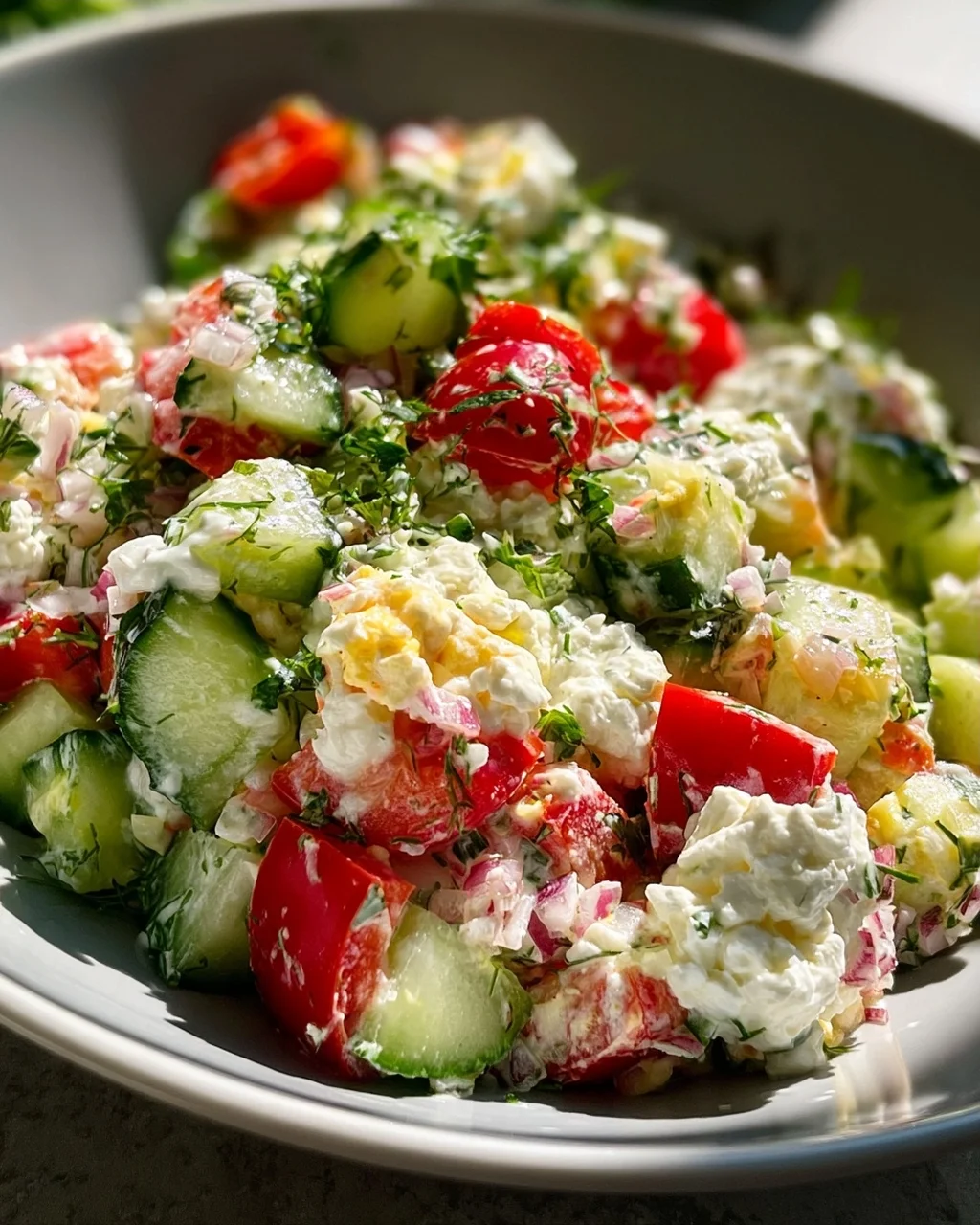 Hüttenkäse Salat: Die leckere Proteinbombe für Fitnessfans!