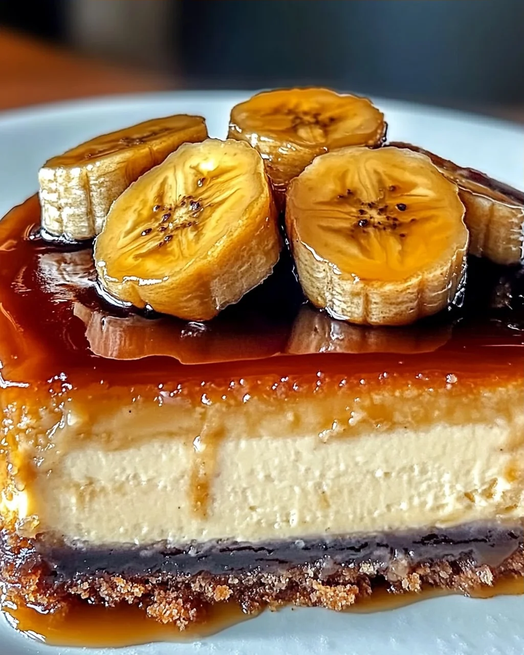 Karamellisierte Bananen-Käsekuchen für Feinschmecker