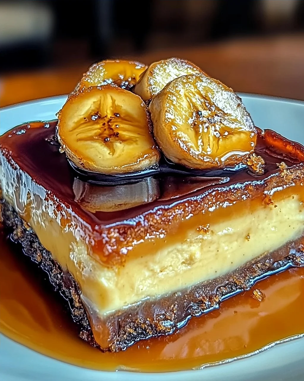 Karamellisierte Bananen-Käsekuchen für Feinschmecker