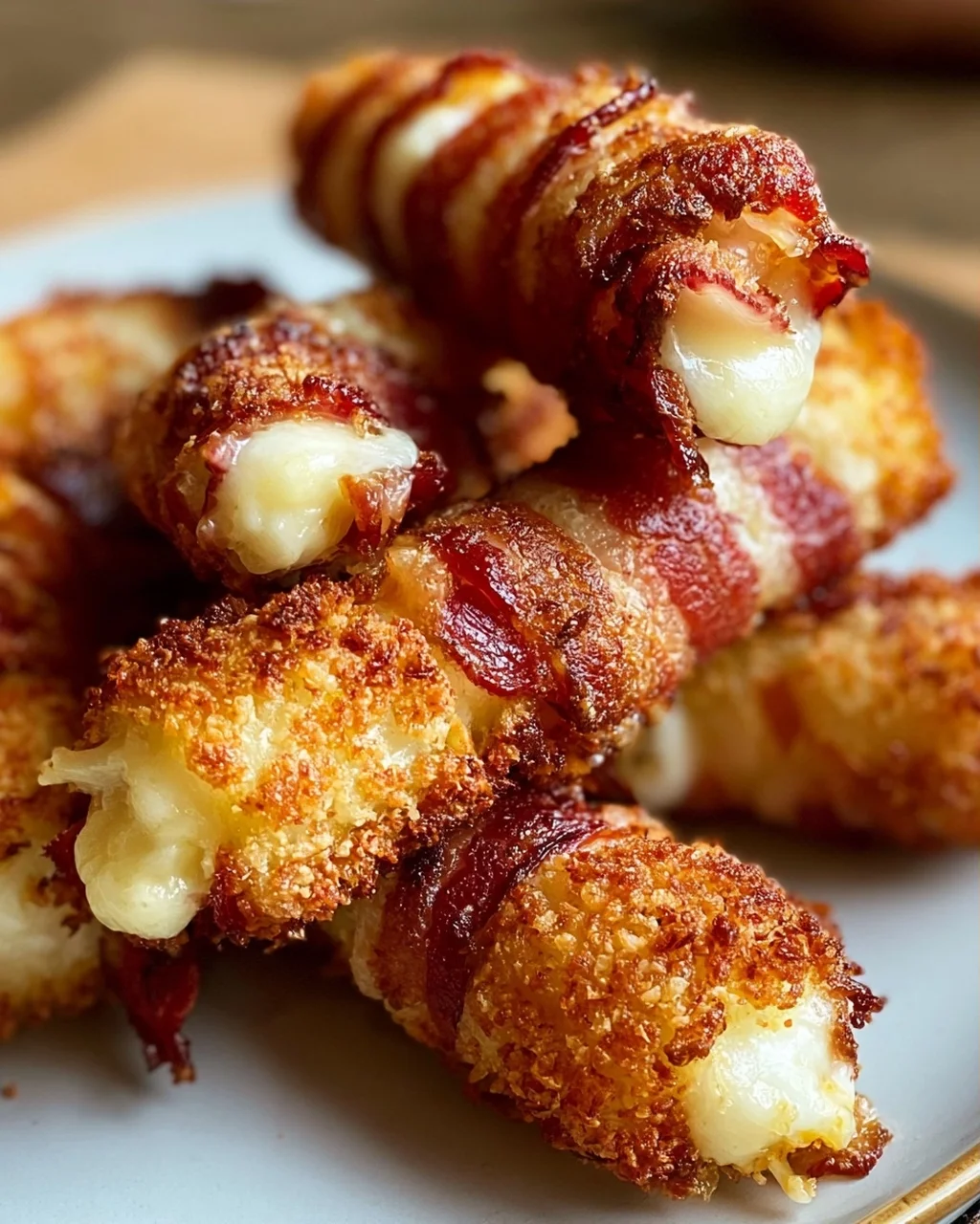 Knusprige Beef Bacon Mozzarella Sticks: So einfach & lecker!