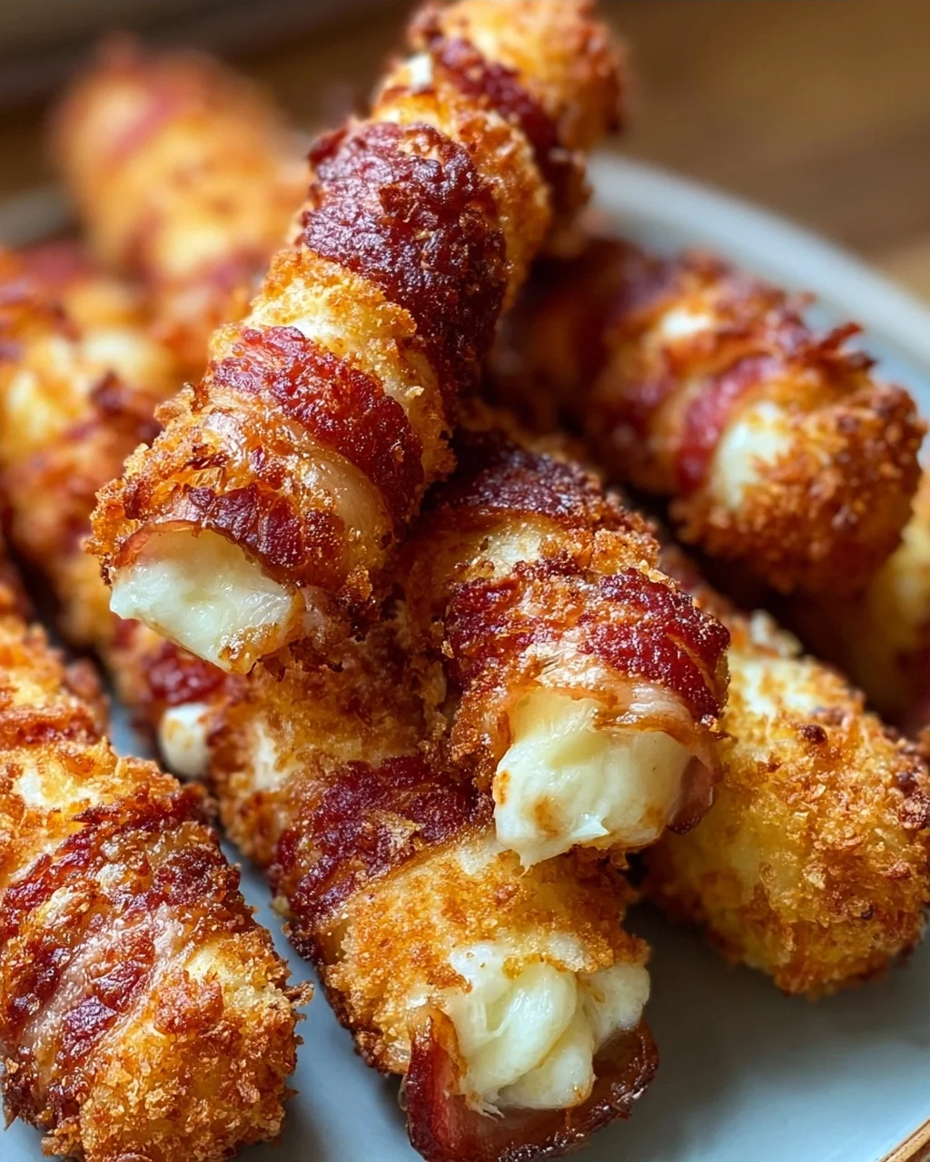 Knusprige Beef Bacon Mozzarella Sticks: So einfach & lecker!