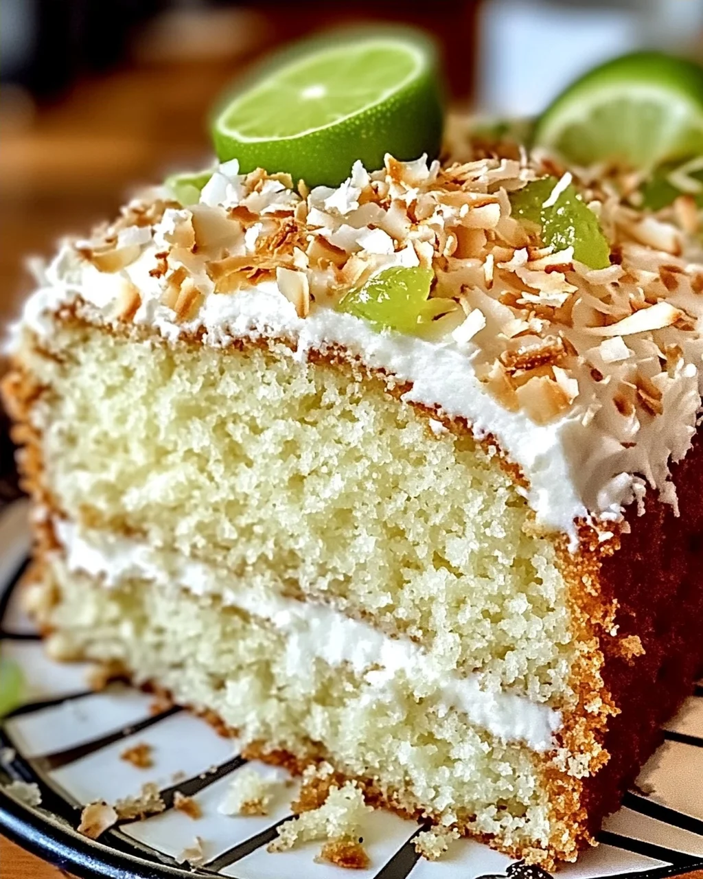 Kokos-Limetten-Butterkuchen für tropischen Genuss