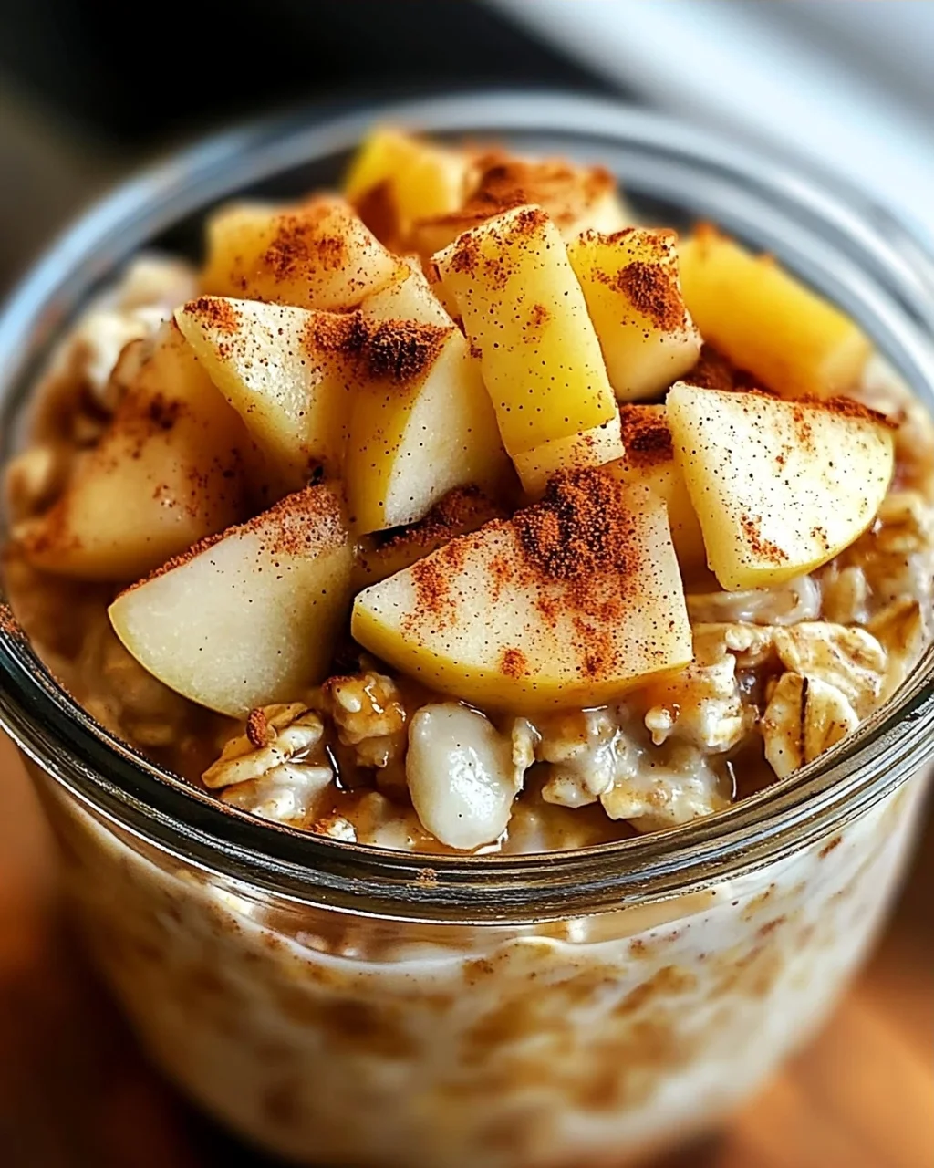 Köstliche Apple Cinnamon Overnight Oats Einfaches Rezept