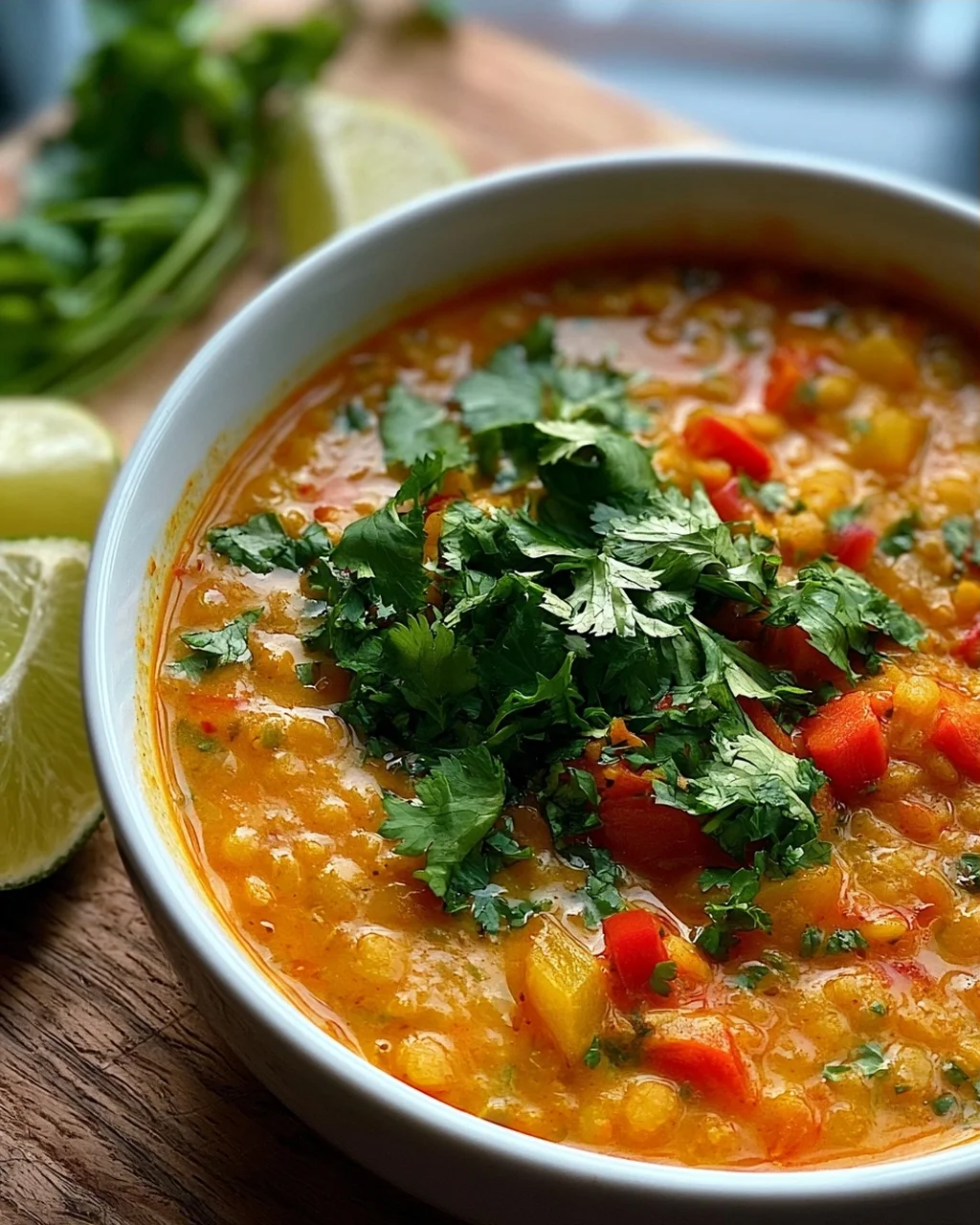 Köstliche Thai Kokos-Rote Linsen Suppe – Einfach und Gesund!