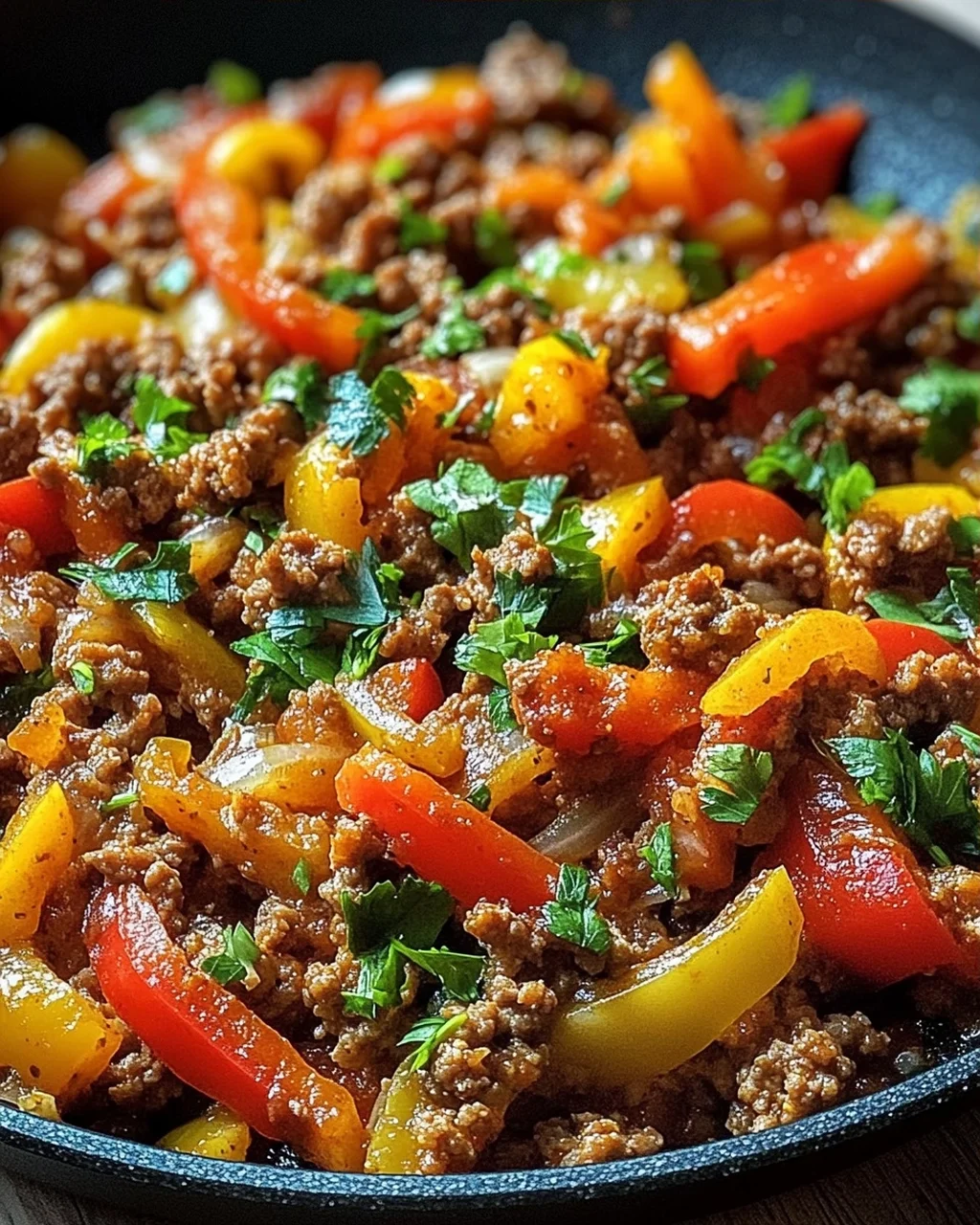 Low Carb Paprikapfanne mit Hackfleisch