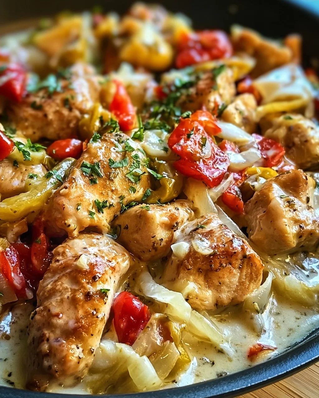 Peperoncini-Hühnchen-Pfanne in 30 Minuten