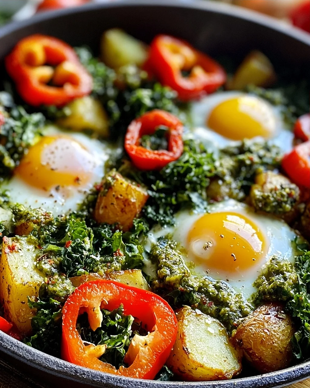 Pesto Eier & Kartoffel Pfanne für schnelle Genussmomente