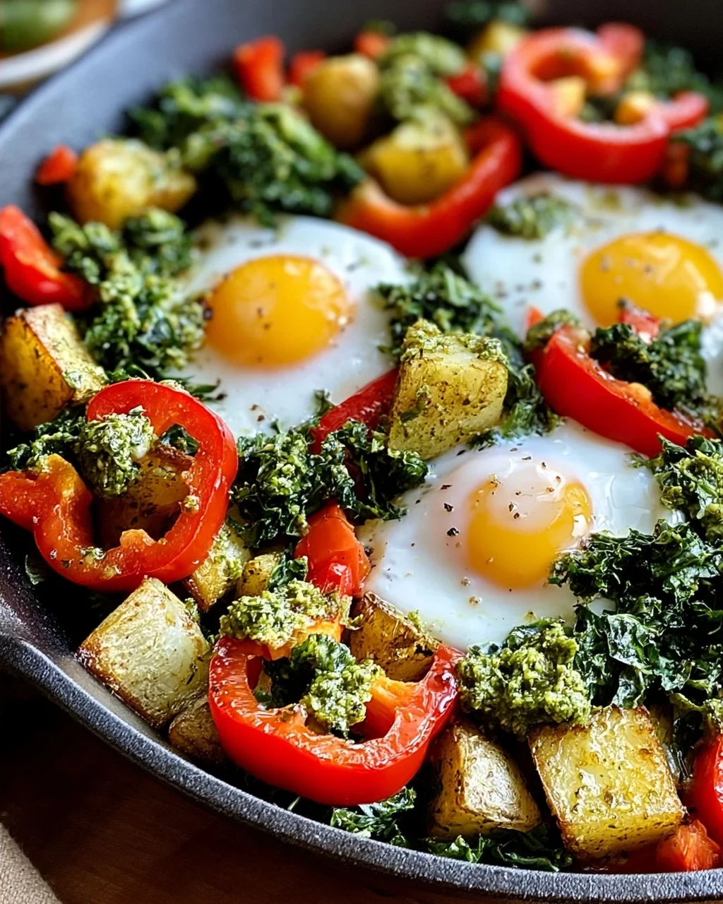 Pesto Eier & Kartoffel Pfanne für schnelle Genussmomente