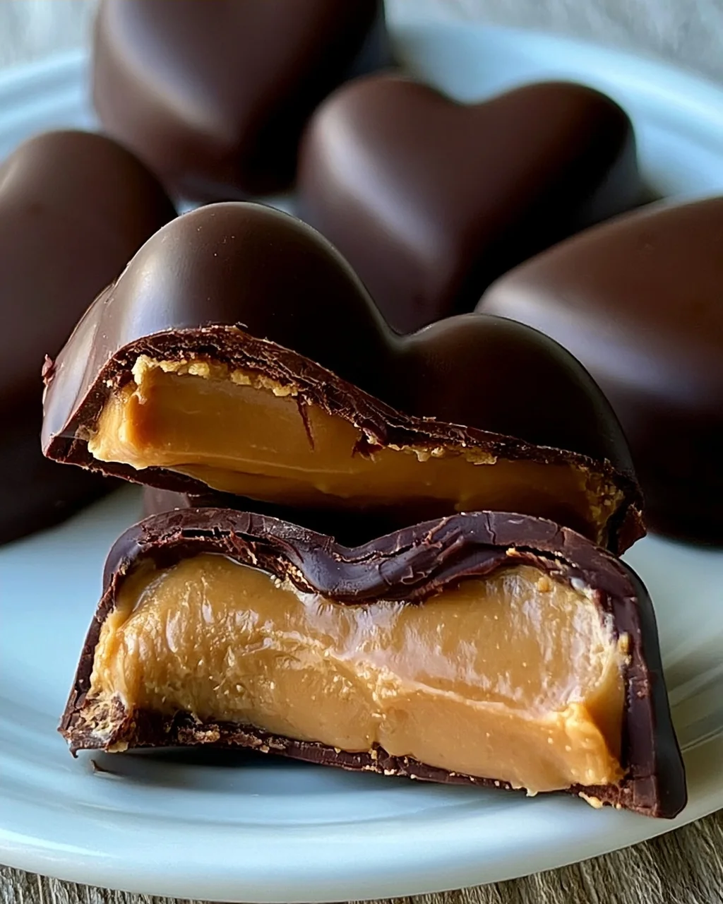 Schokoladen-Erdnussbutter-Valentinsherz ganz einfach