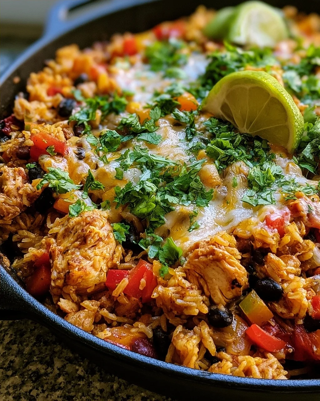 Taco-Pfanne mit Huhn und Reis
