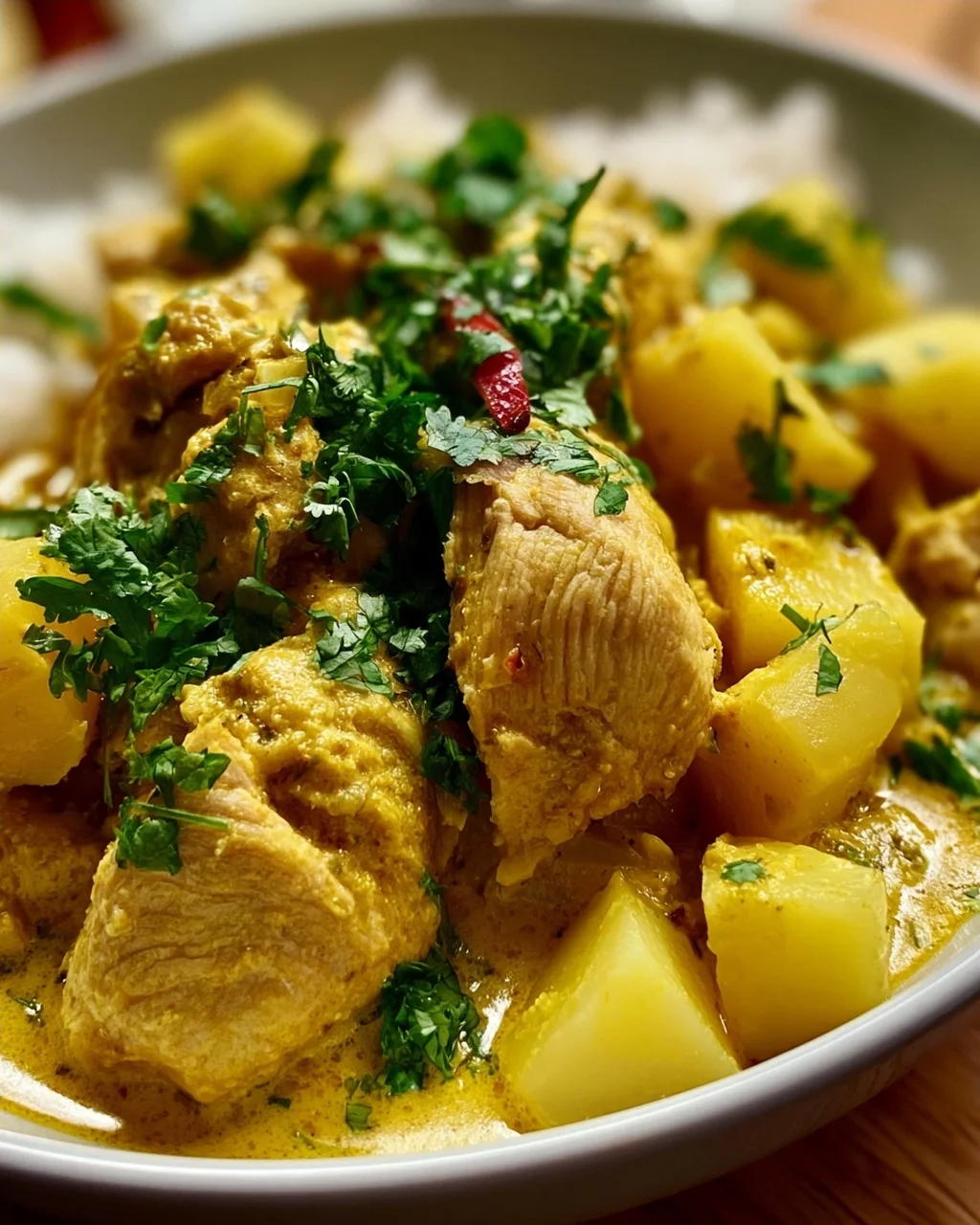 Thai Gelbes Hühnercurry mit Kartoffeln – Exotischer Genuss!