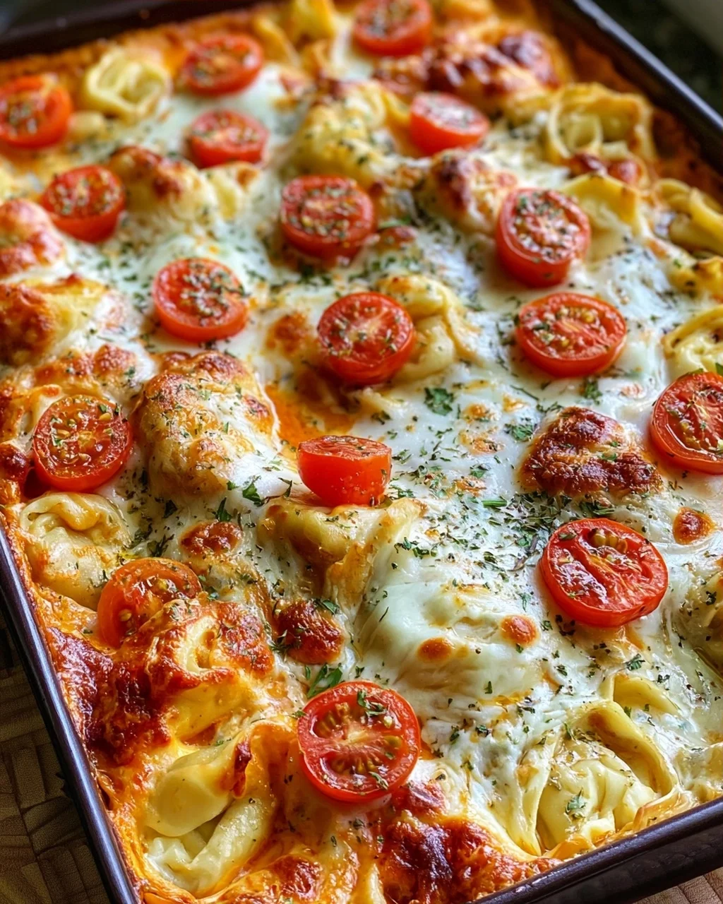 Tortellini-Auflauf mit Tomaten & Mozzarella
