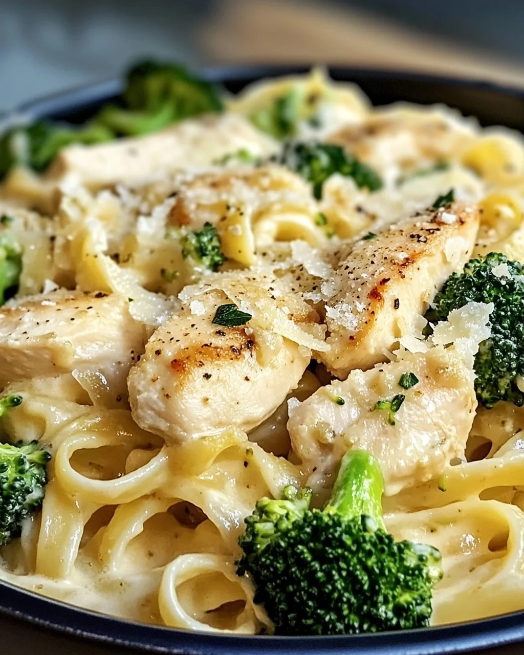 cremige Hähnchen-Brokkoli-Pasta