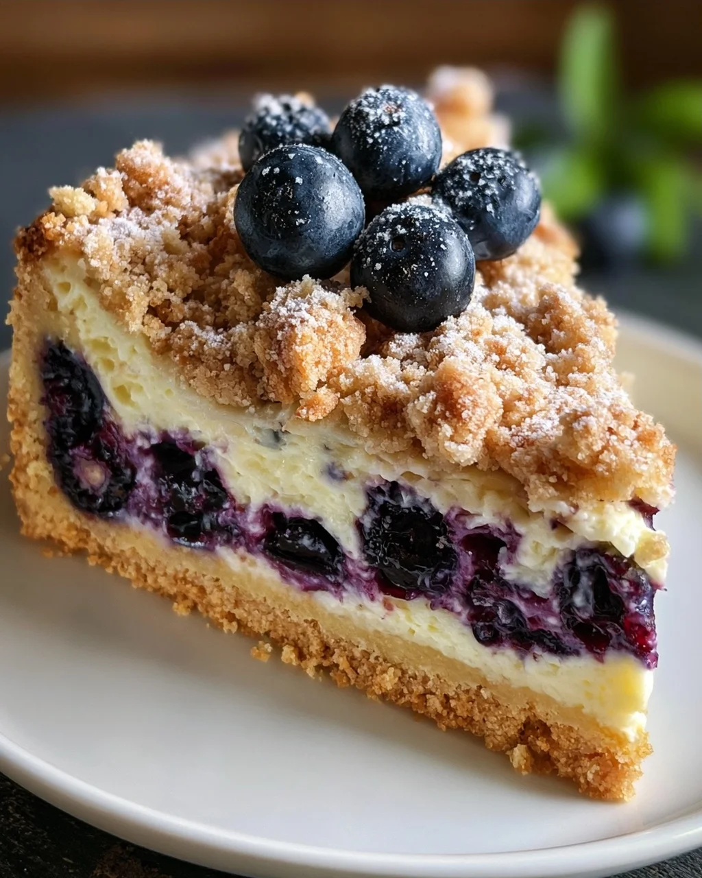 schnelle Blaubeer-Quark-Kuchen mit Streuseln