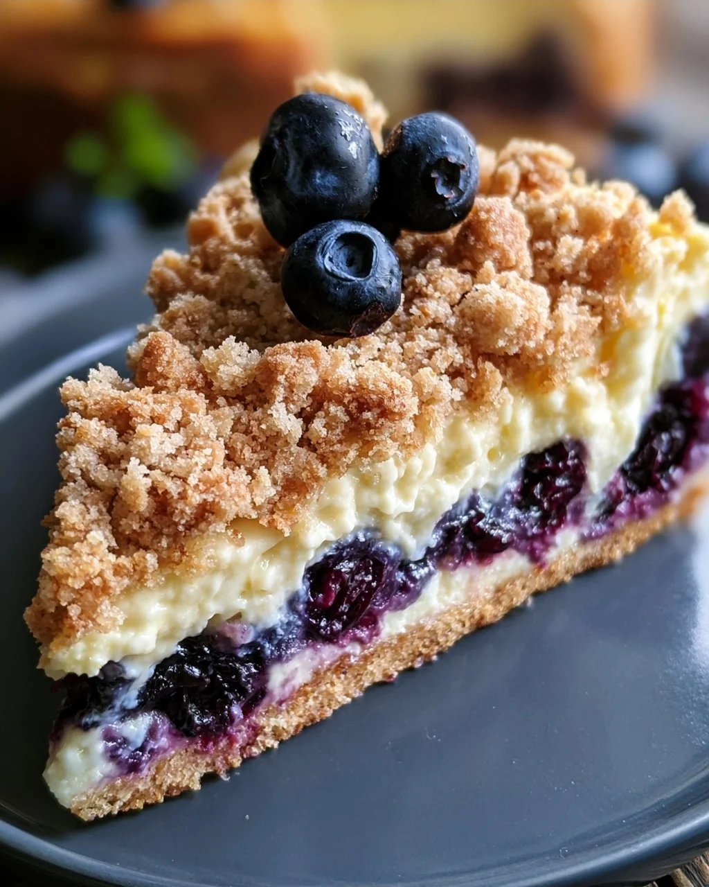 schnelle Blaubeer-Quark-Kuchen mit Streuseln